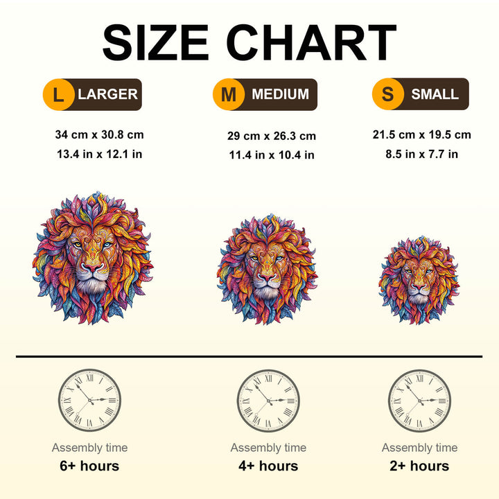 Vivid lion Wooden Jigsaw Puzzle