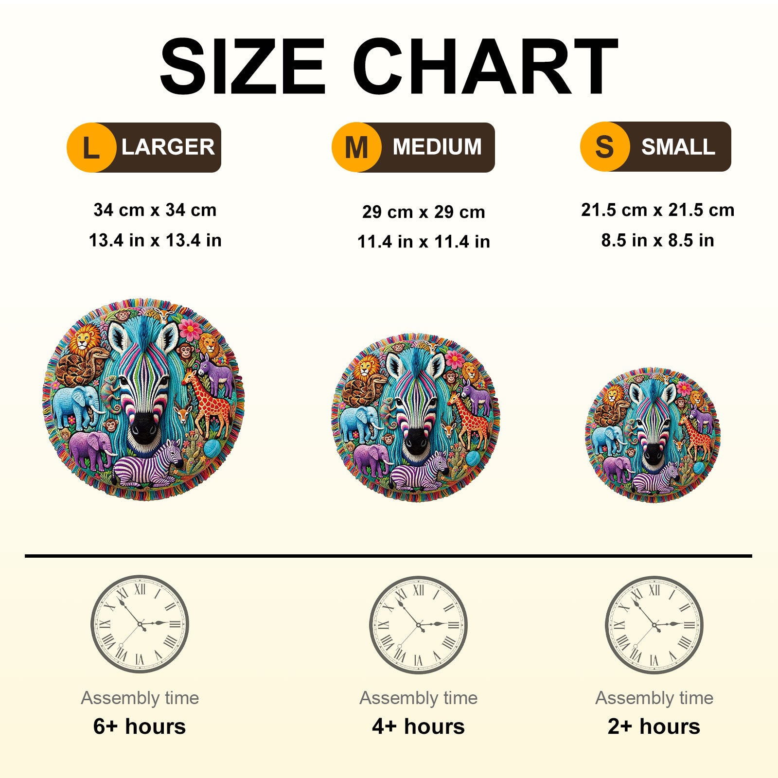 Color Safari Wooden Jigsaw Puzzle