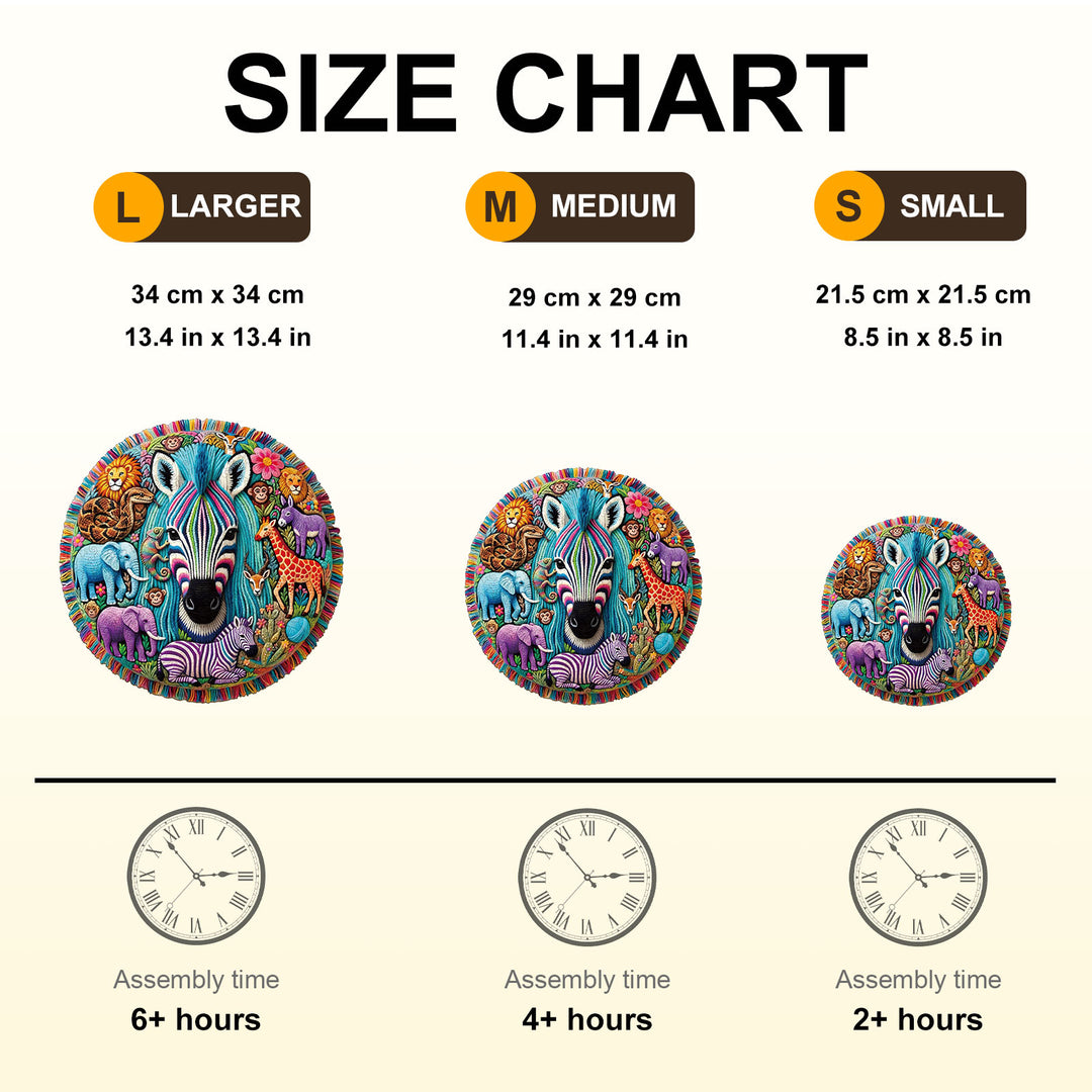 Color Safari Wooden Jigsaw Puzzle