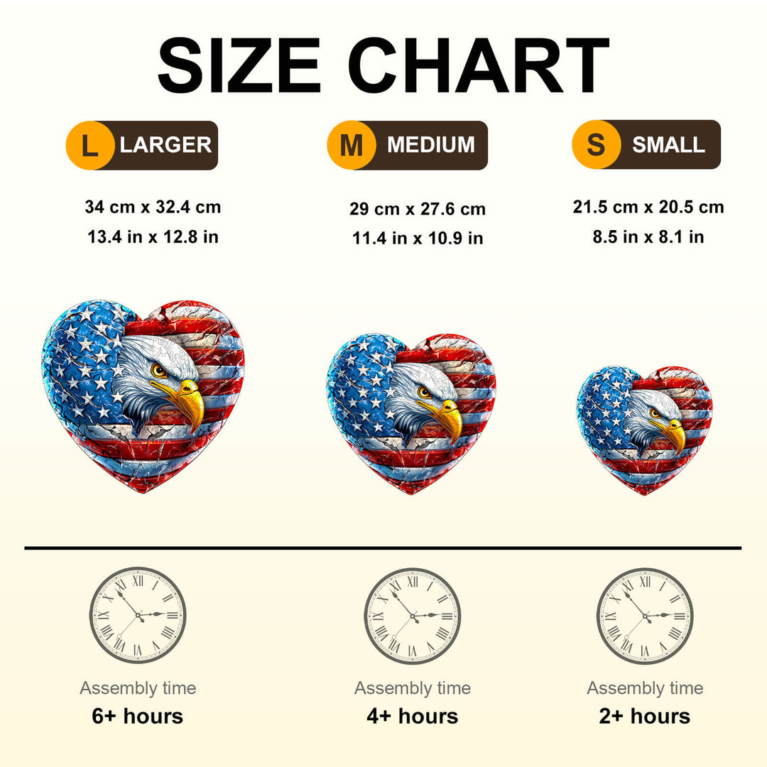 Patriotic Eagle-1 Wooden Jigsaw Puzzle