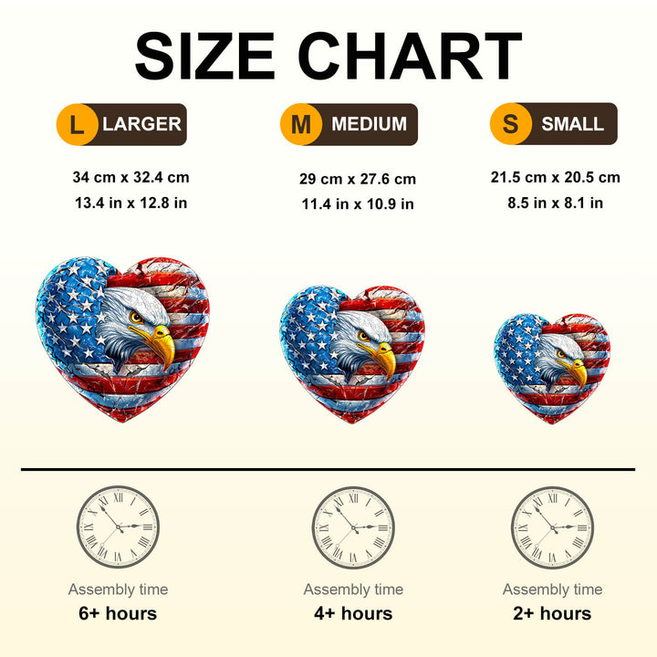 Patriotic Eagle-1 Wooden Jigsaw Puzzle