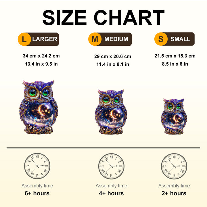 Moonlit Owl Wooden Jigsaw Puzzle