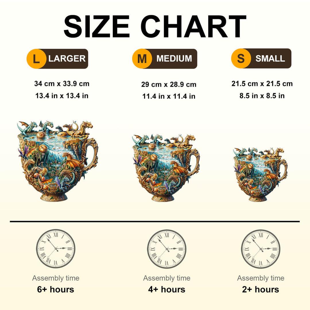 Dragon cup Wooden Jigsaw Puzzle
