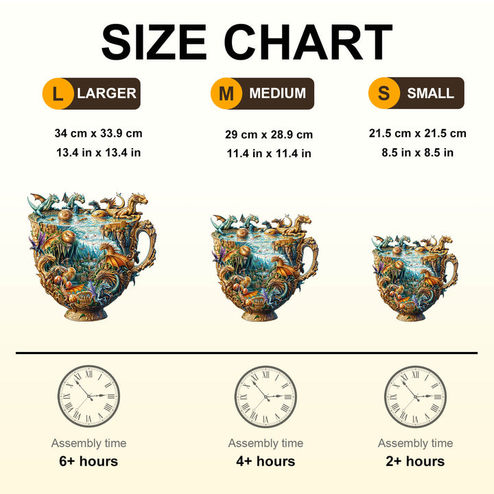 Dragon cup Wooden Jigsaw Puzzle