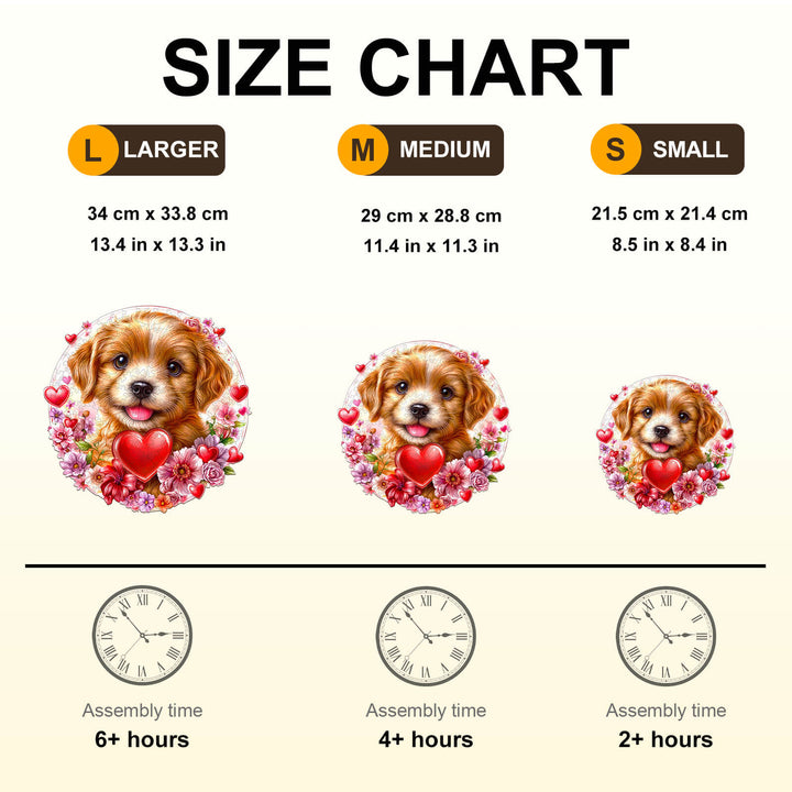Love Puppy Wooden Jigsaw Puzzle