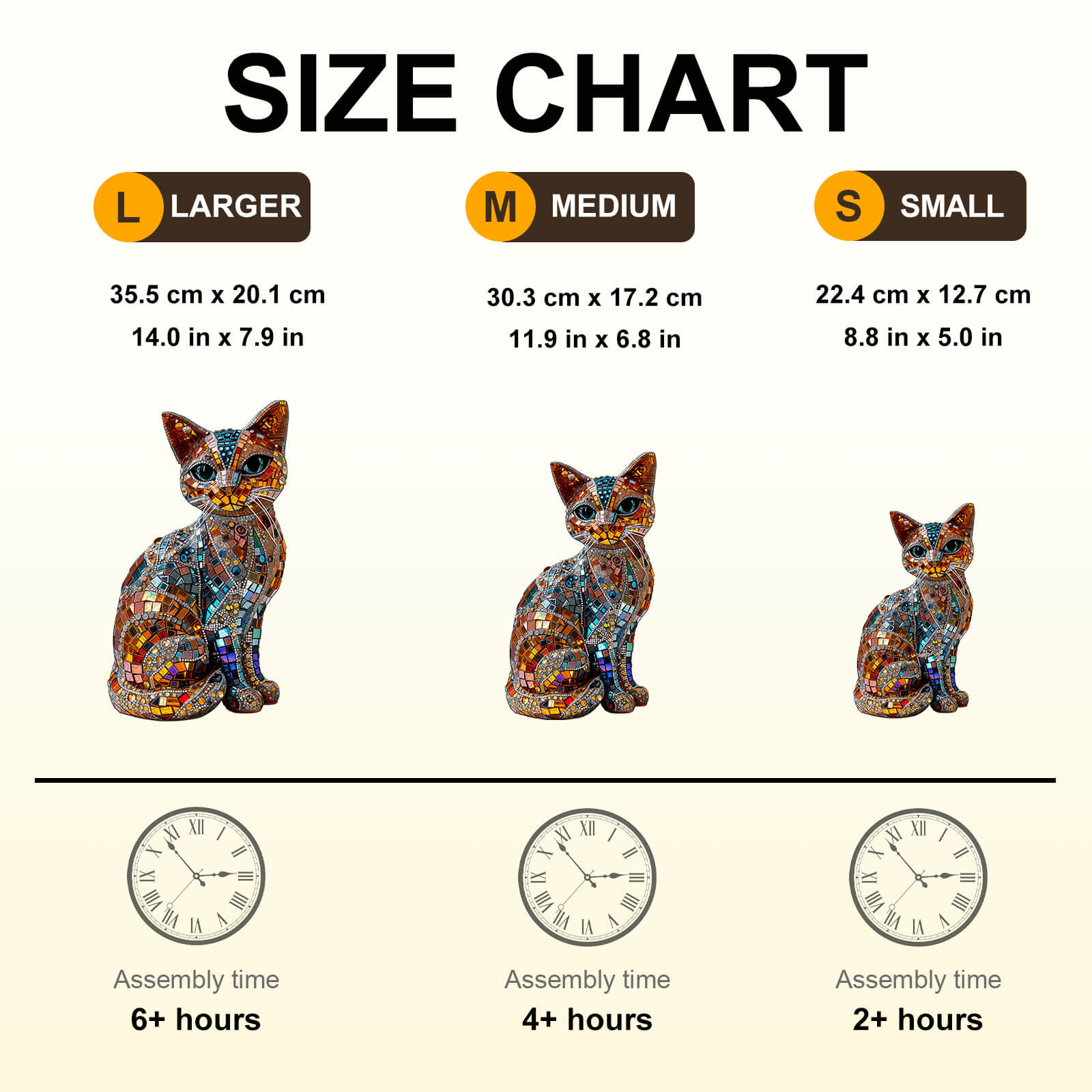 Vivid Mosaic Cat Wooden Jigsaw Puzzle