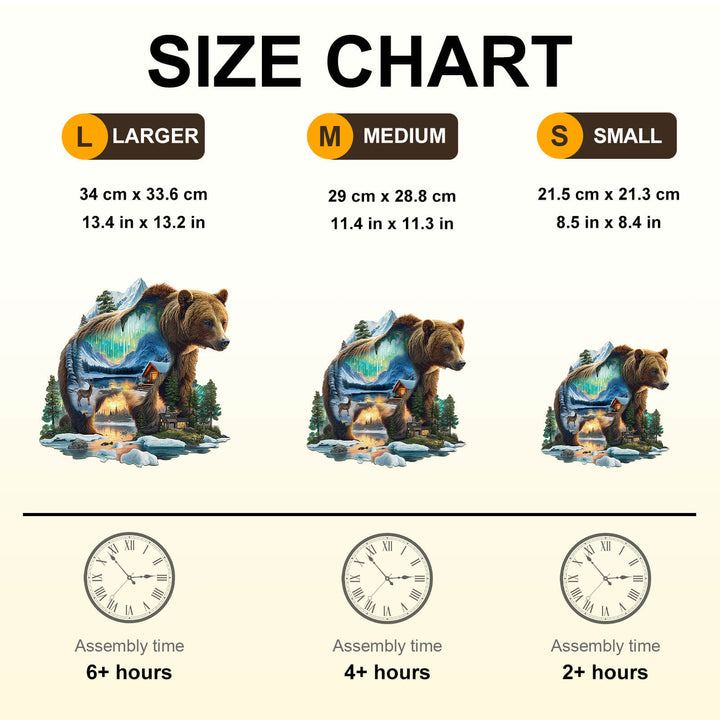 Aurora Bear Wooden Jigsaw Puzzle