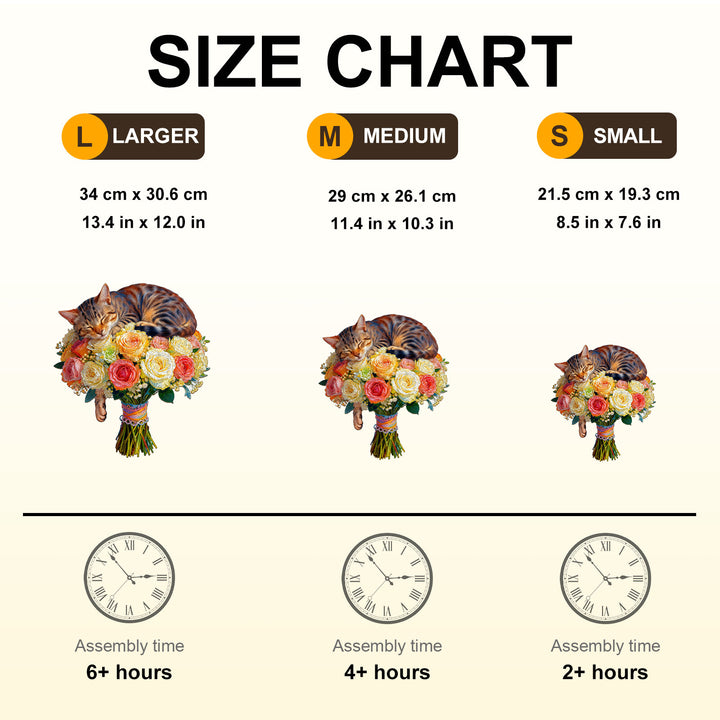 Kitten Bouquet Wooden Jigsaw Puzzle