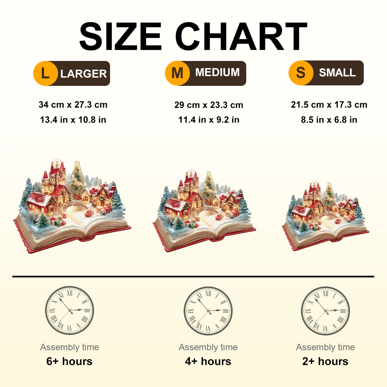 Christmas Pop-up Book Wooden Jigsaw Puzzle