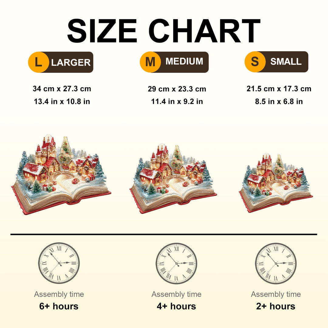 Christmas Pop-up Book Wooden Jigsaw Puzzle