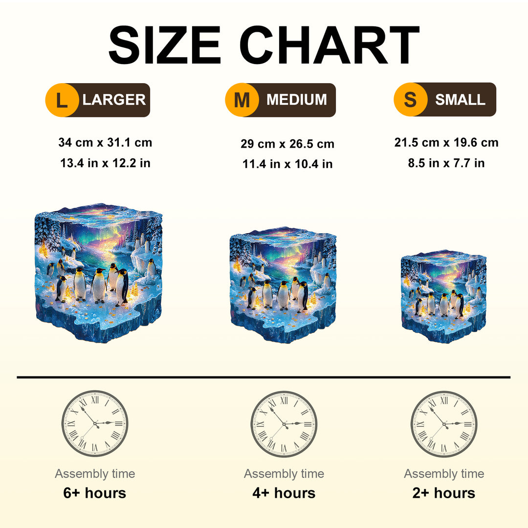 Frozen polar Penguin Wooden Jigsaw Puzzle