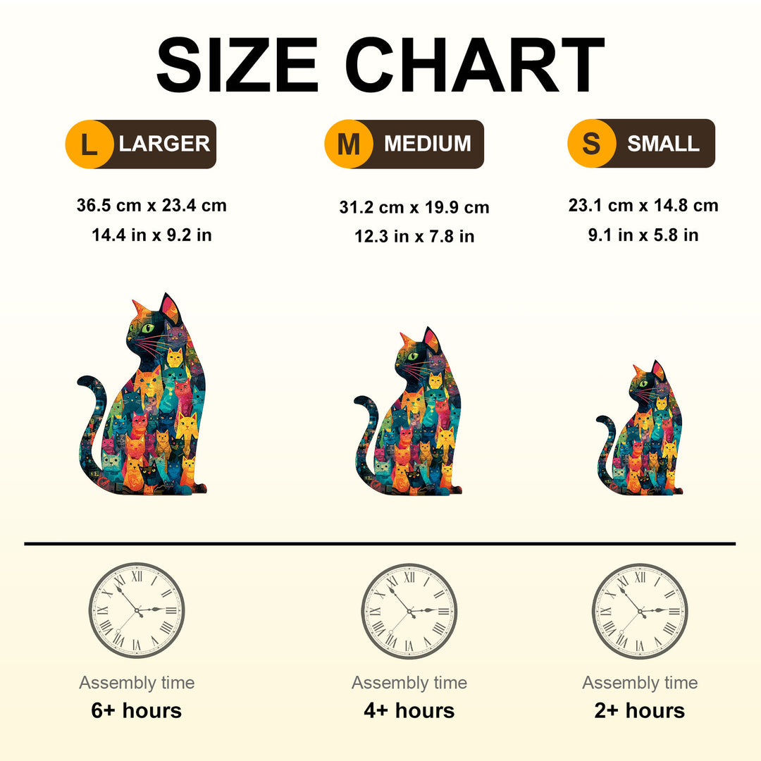 Feline Mosaic Wooden Jigsaw Puzzle