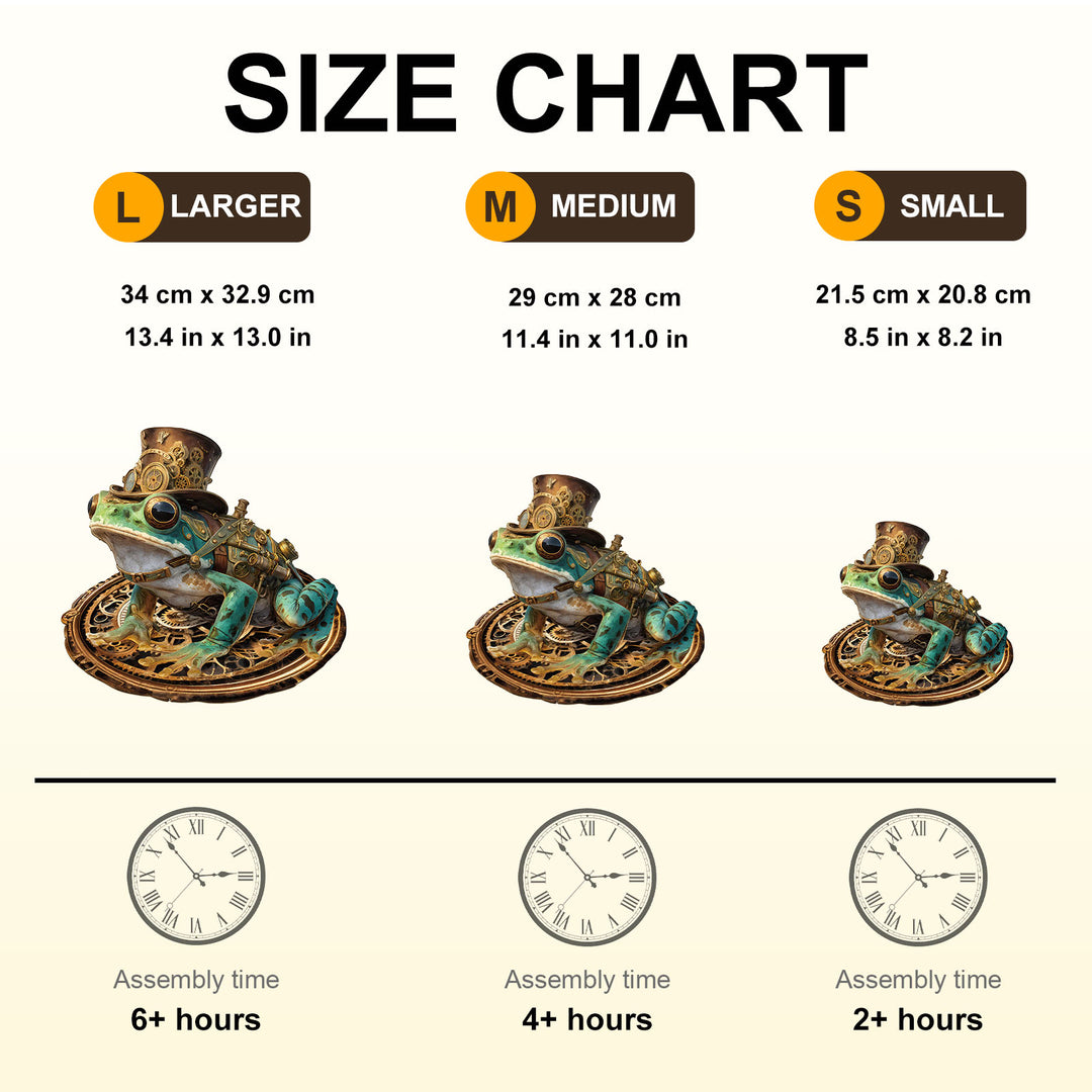 Steam Hopper Frog Wooden Jigsaw Puzzle