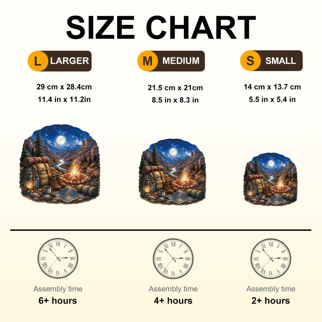 Moonlit Quest  Wooden Jigsaw Puzzle