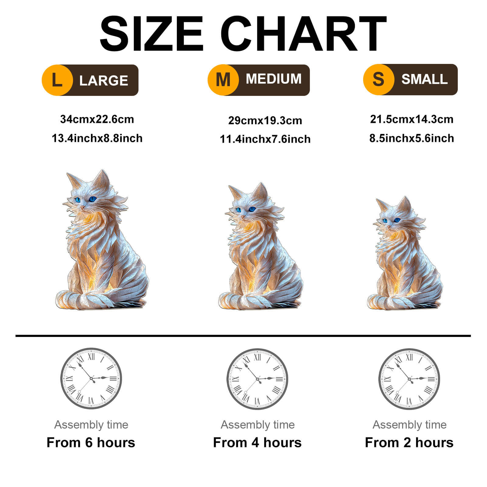 Edles Katzen-Holzpuzzle