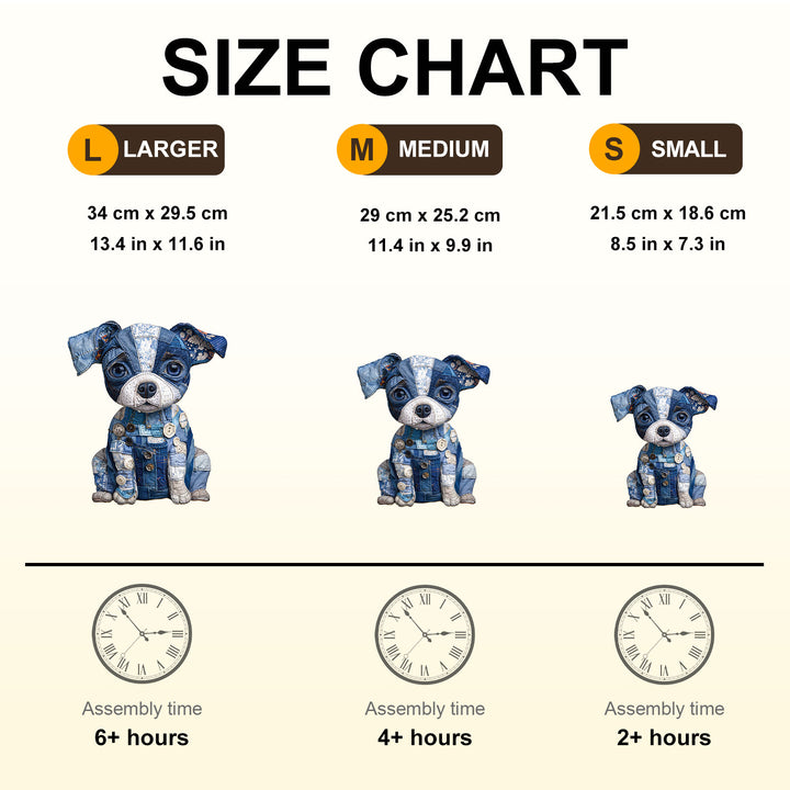 Cowboy Puppy Wooden Jigsaw Puzzle