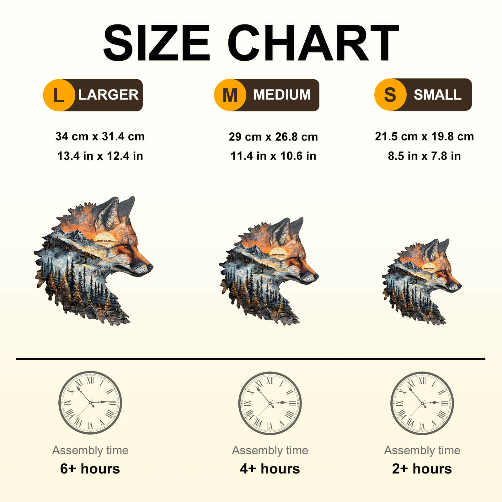 Sunset Fox Holz-Puzzle