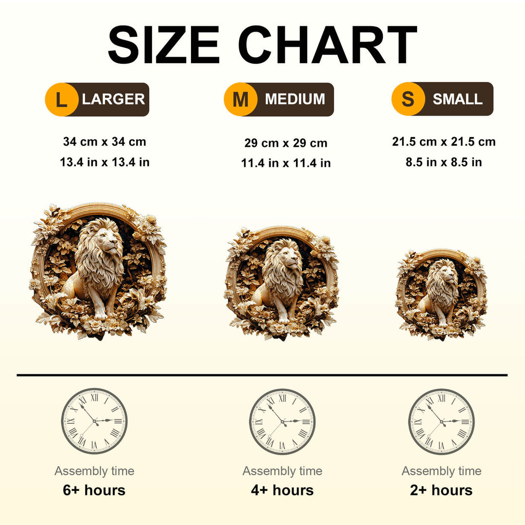 Forest lion Wooden Jigsaw Puzzle