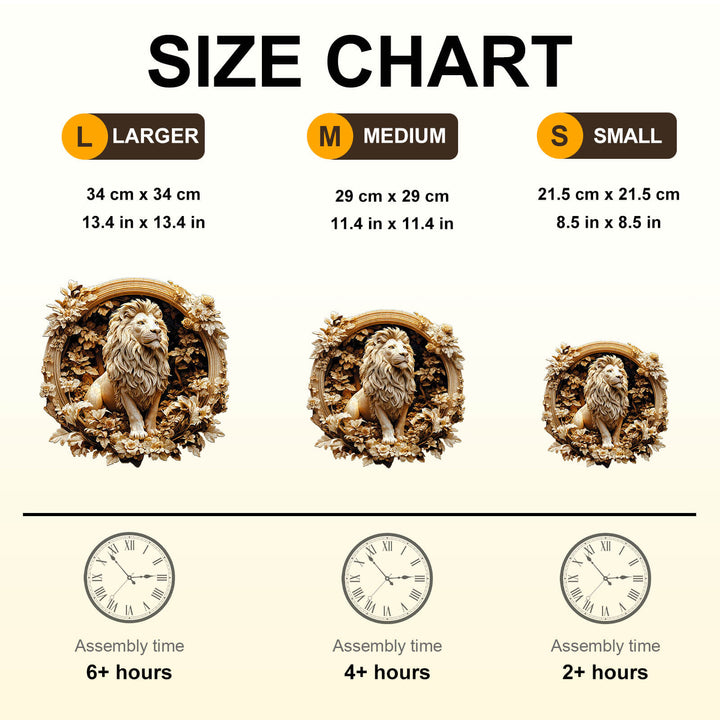Forest lion Wooden Jigsaw Puzzle