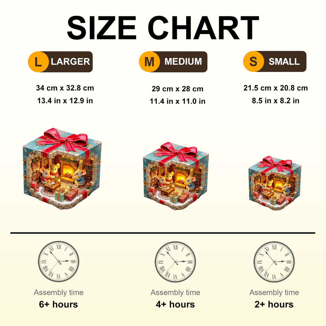 Mouse's Gift House Wooden Jigsaw Puzzle