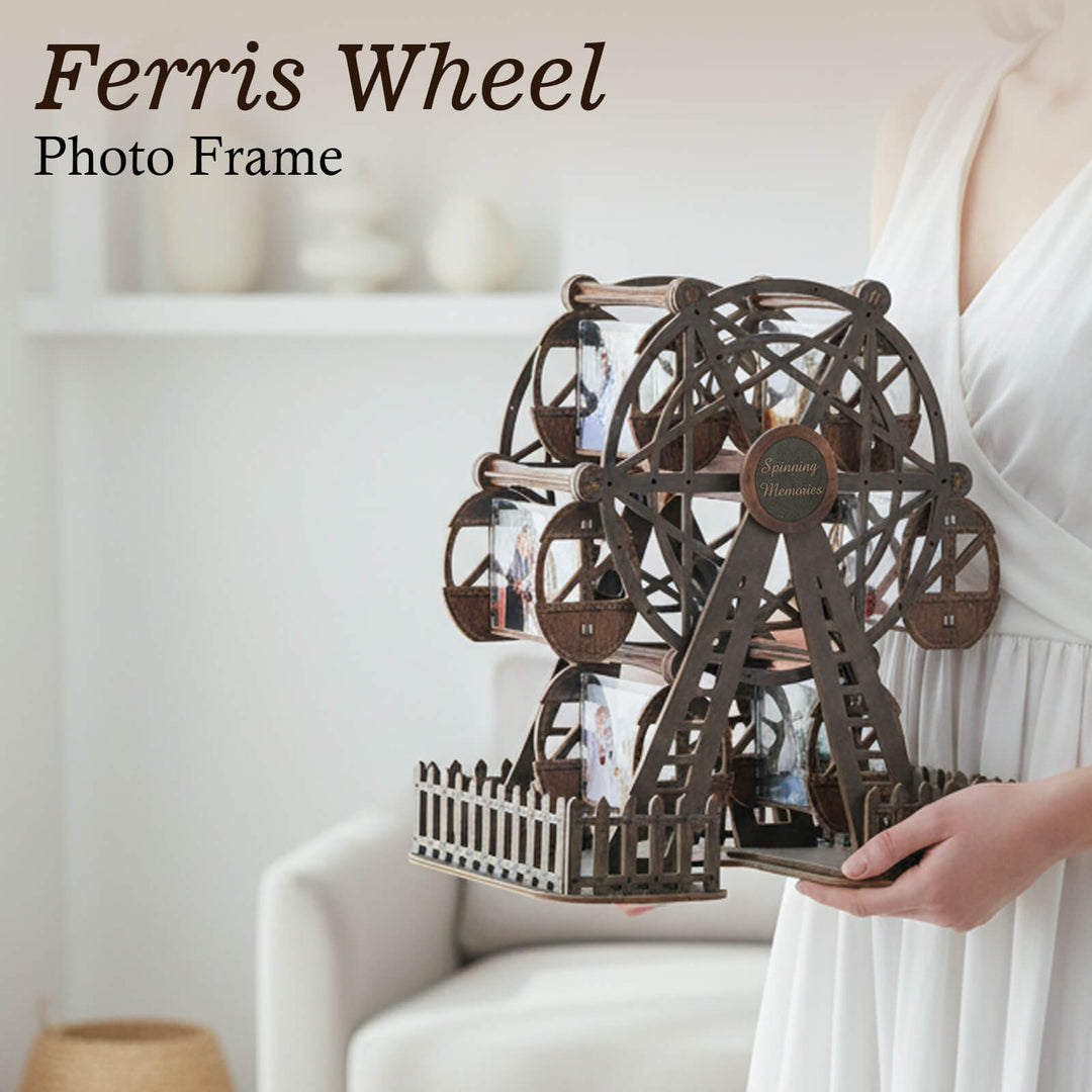 Gunmetal Metallic – DIY 3D Wooden Photo Frame Ferris Wheel