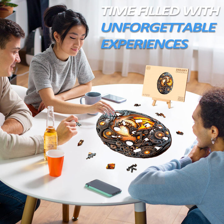 Mechanical Dragon Egg Wooden Jigsaw Puzzle