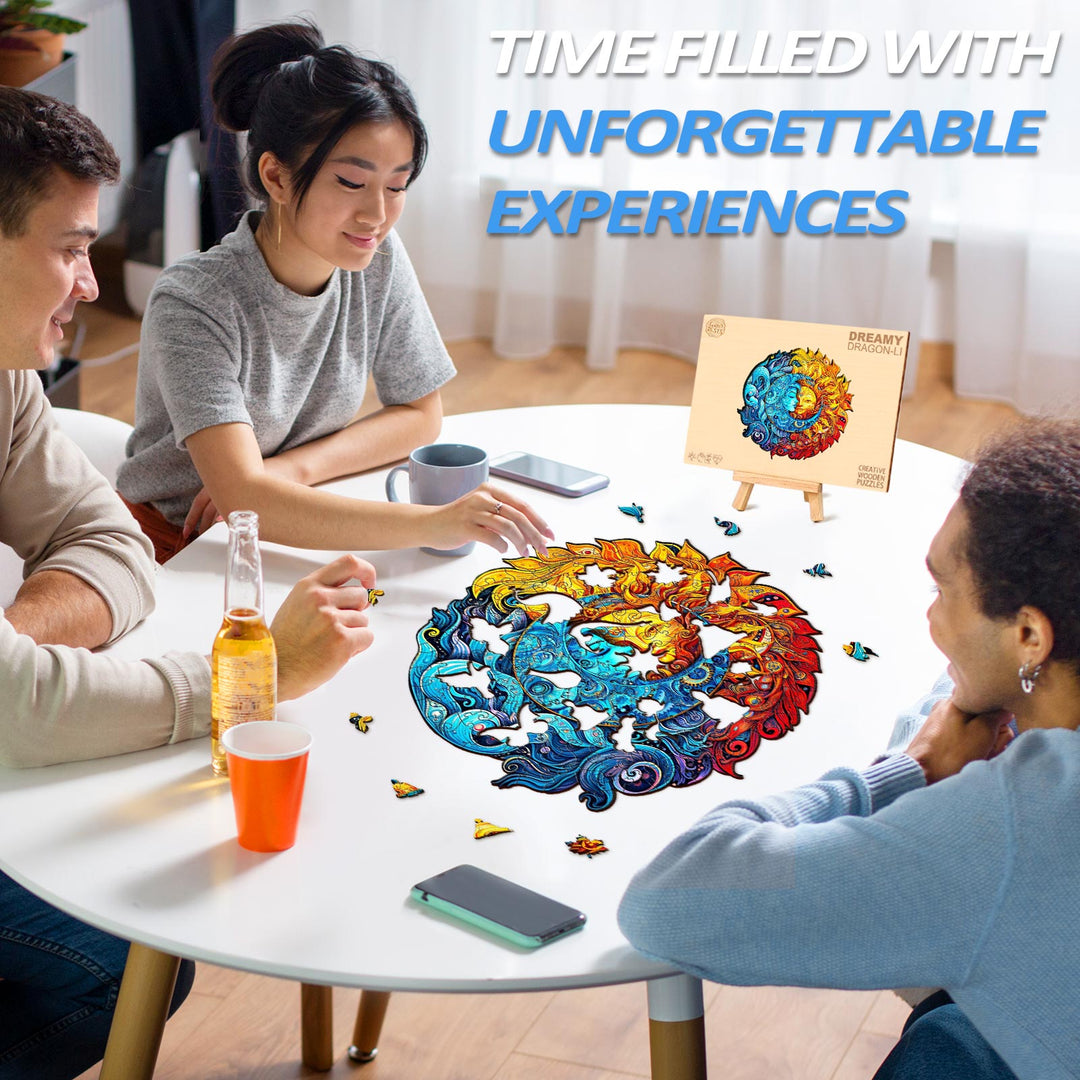 Puzzle en bois Soleil et Lune