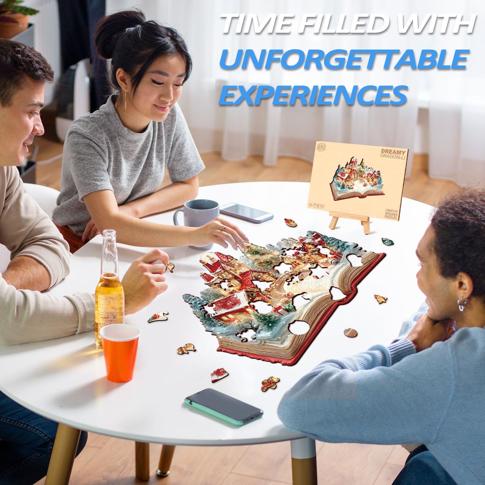 Christmas Pop-up Book Wooden Jigsaw Puzzle