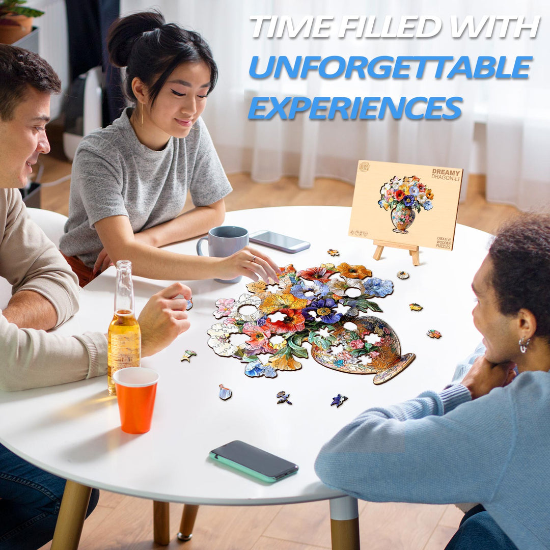 Rompecabezas 3D de flores vintage