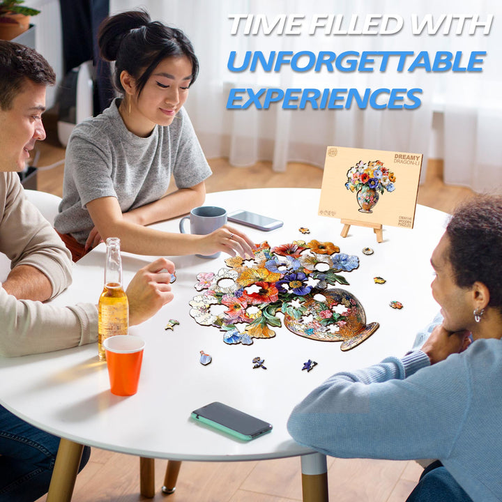 Rompecabezas 3D de flores vintage