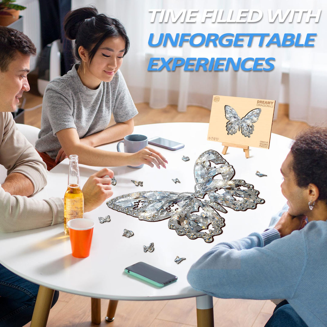 Diamond Butterfly Wooden Jigsaw Puzzle