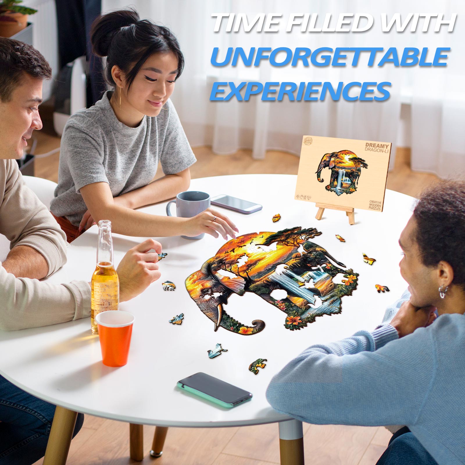 Afrikanischer Elefant Holz-Puzzlespiel