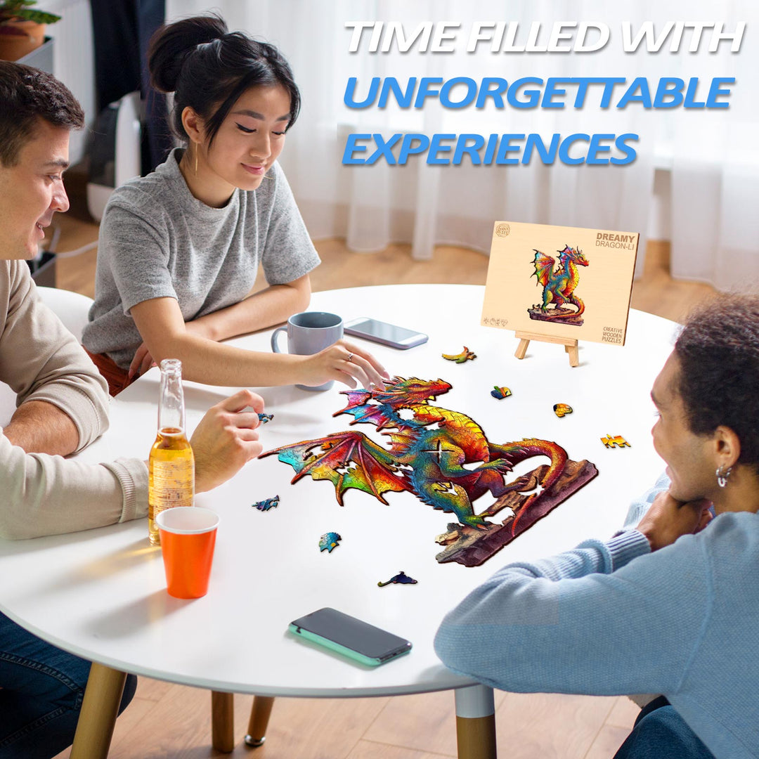 Puzzle en bois Dragon Coloré-2