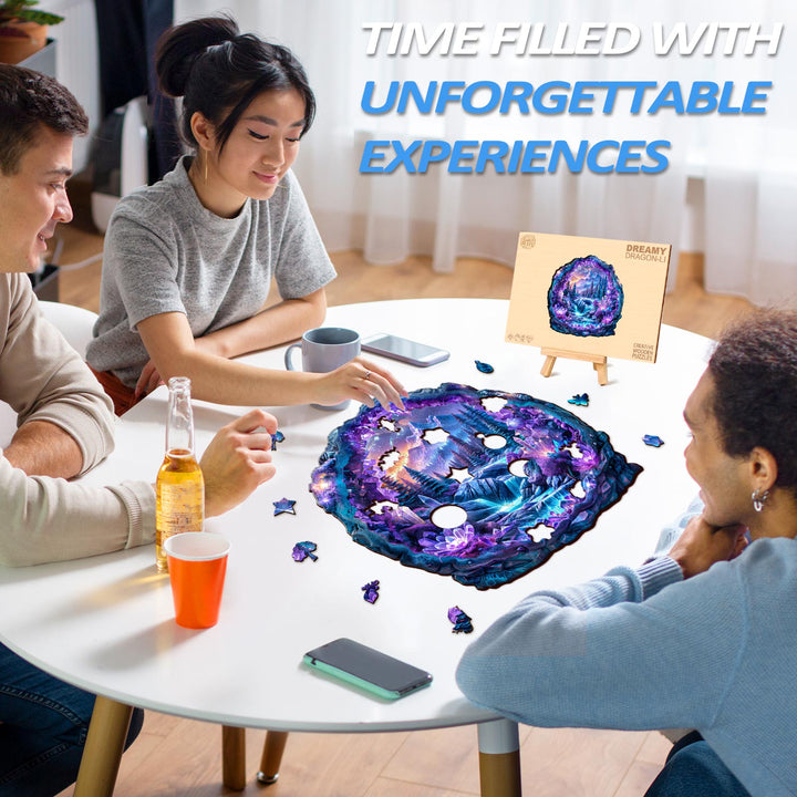 Crystal mine landscape-1 Wooden Jigsaw Puzzle