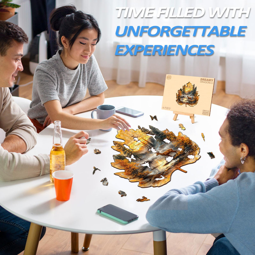 Golden Hoofprint Holz-Puzzle