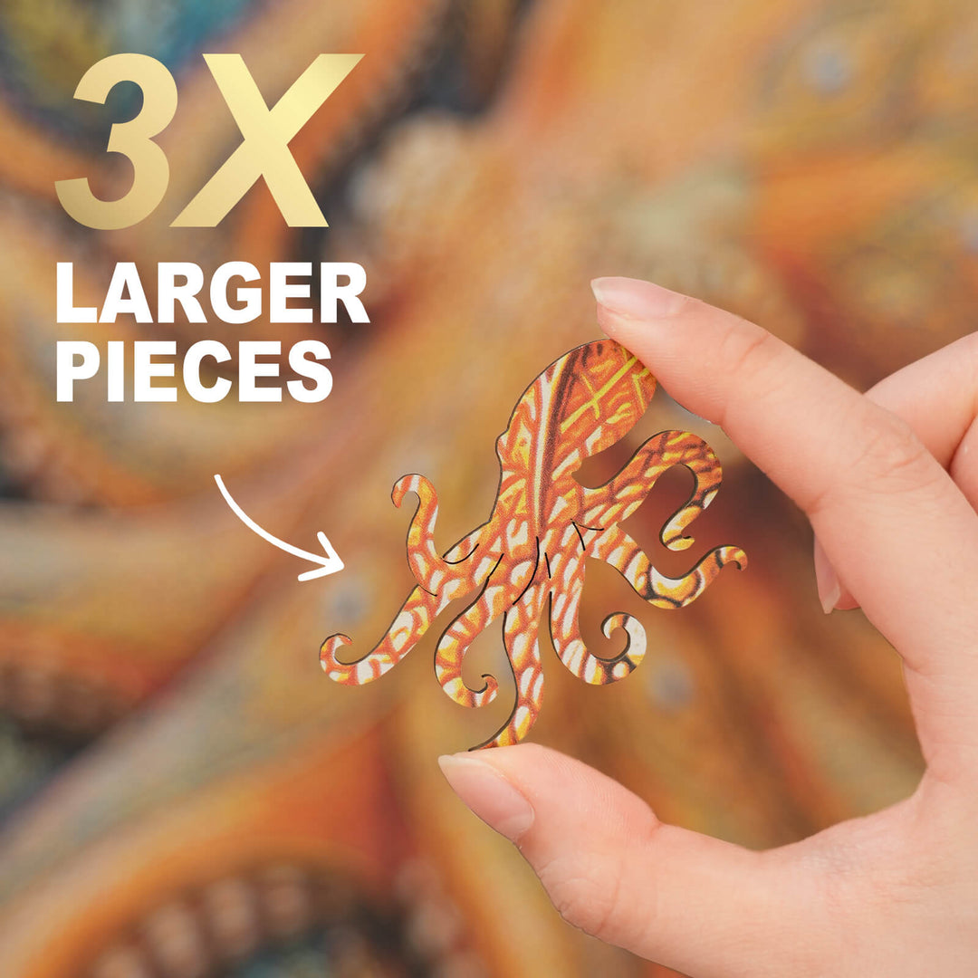 Ocean Sovereign Octopus Wooden Jigsaw Puzzle