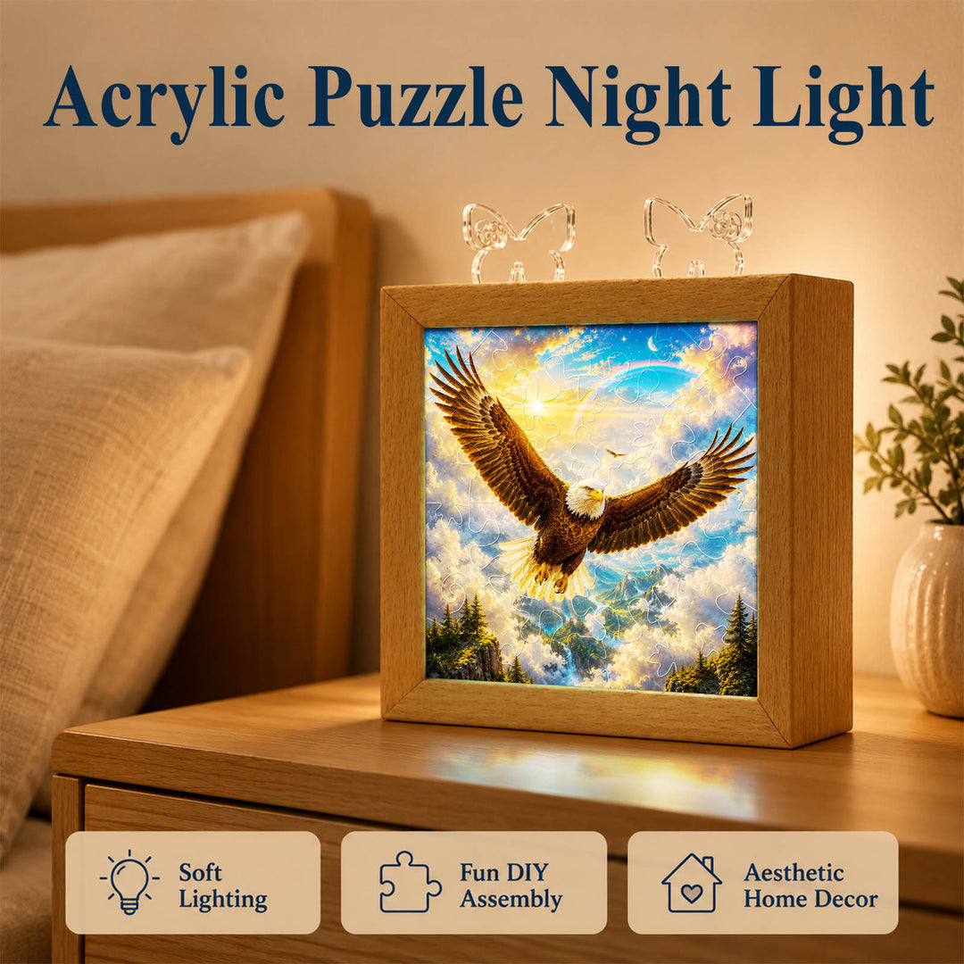Acrylic Puzzle Night Light - Soaring Eagle