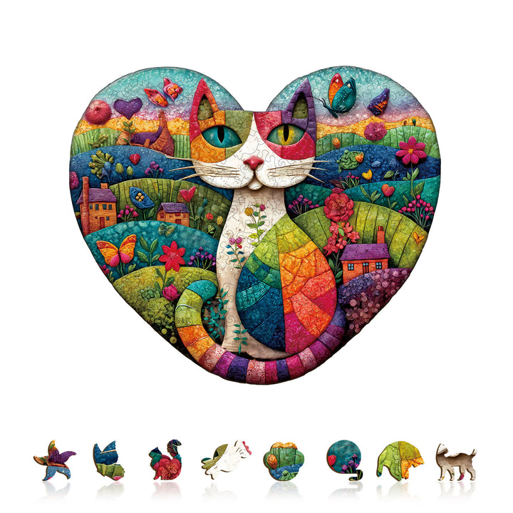 Mosaic Meadow Wooden Jigsaw Puzzle