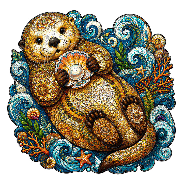Treasure Keeper Otter Wooden Jigsaw Puzzle