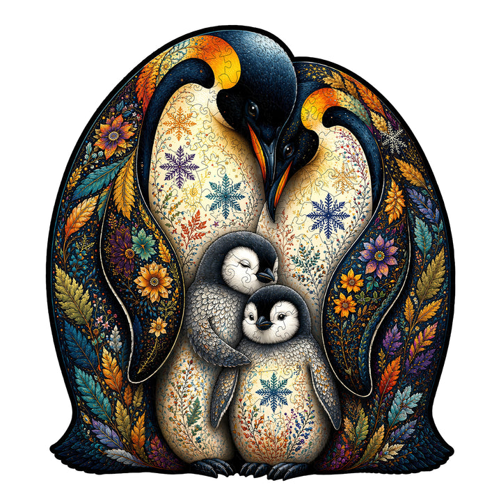 Polar Sanctuary Penguins Wooden Jigsaw Puzzle