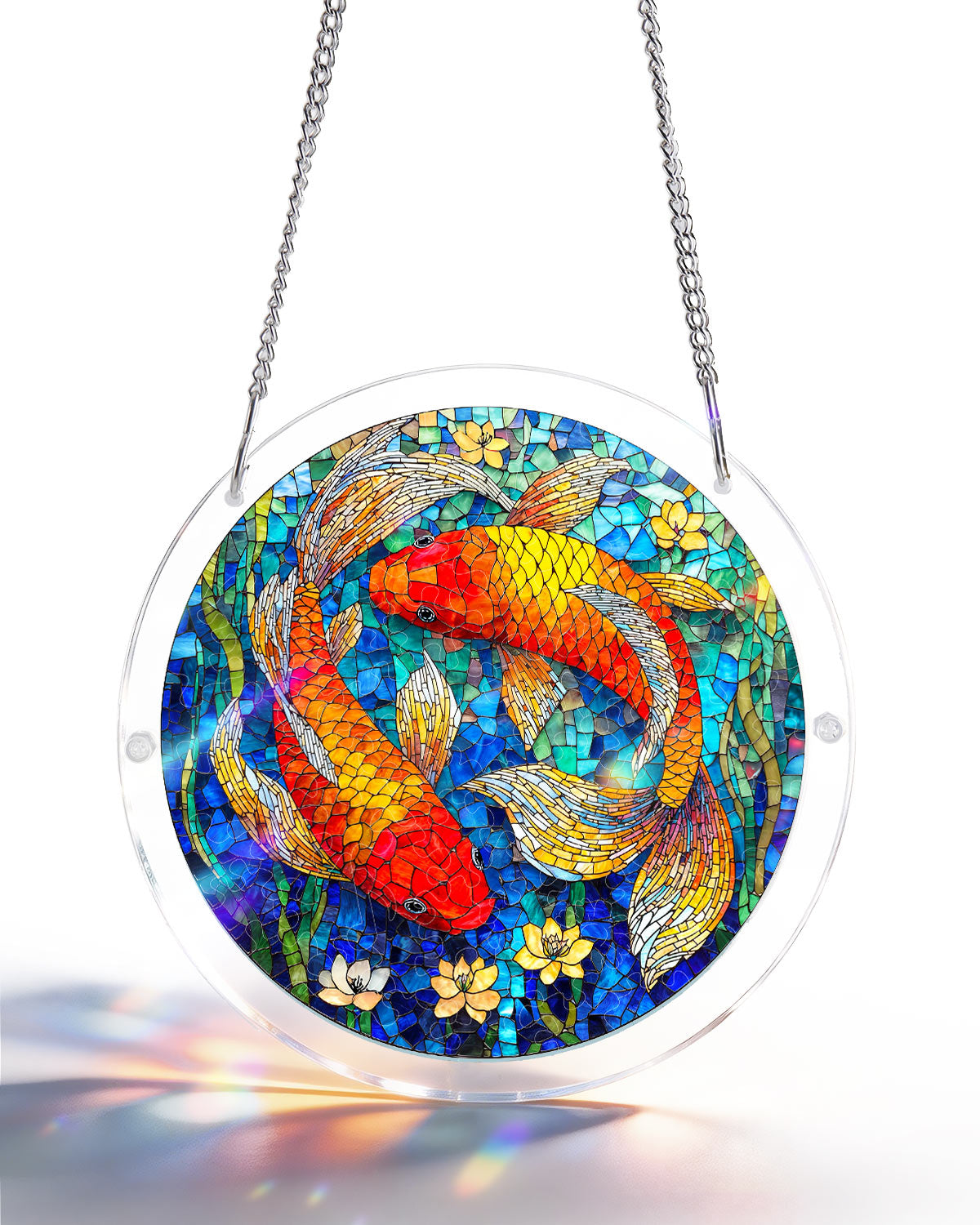 Attrape-soleil puzzle en acrylique - Étang de rêve Koi