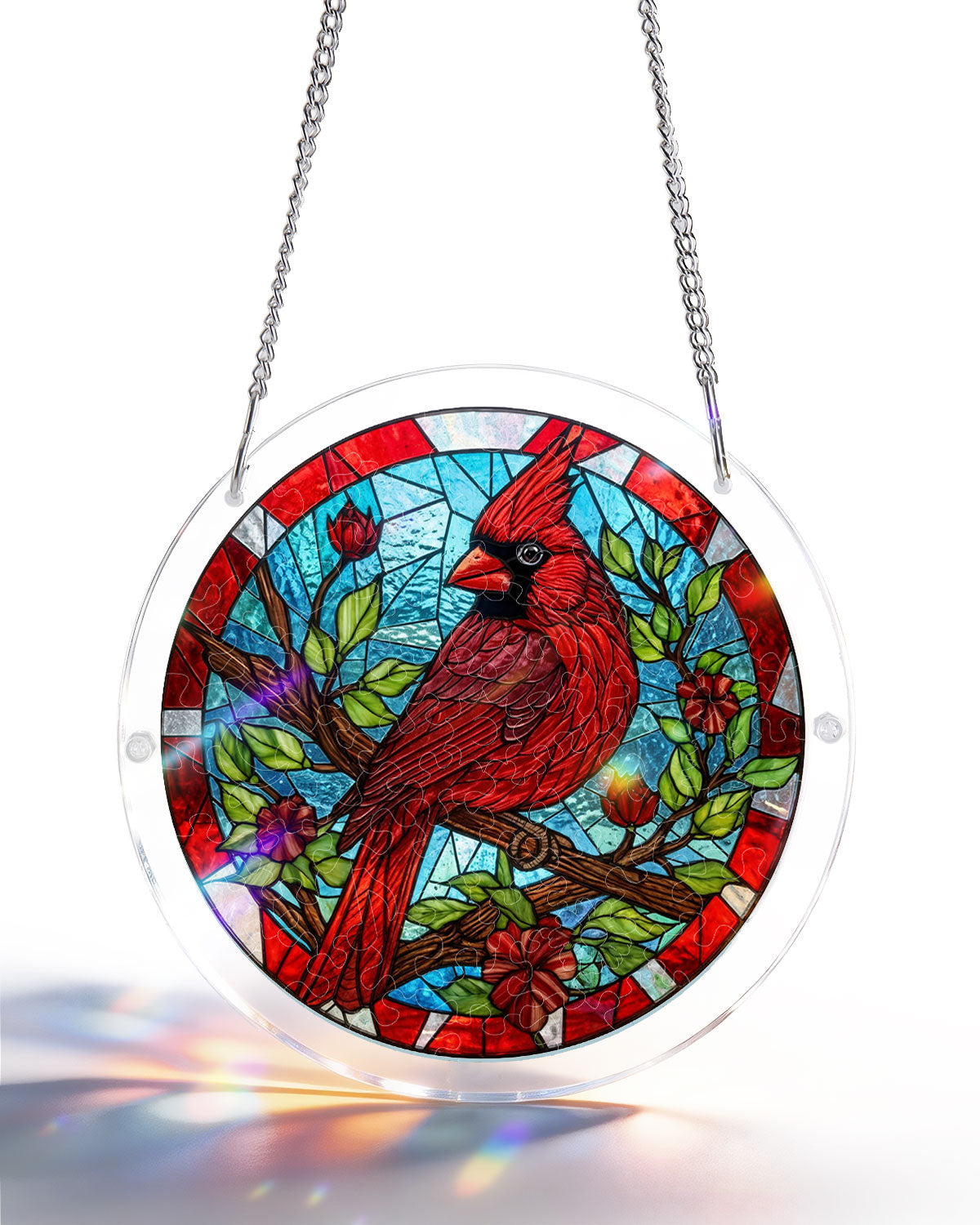 Attrape-soleil puzzle en acrylique - Cardinal discret