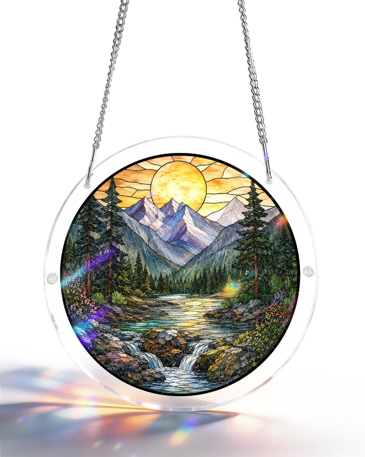 Acryl-Puzzle-Sonnenfänger – Goldenes Tal