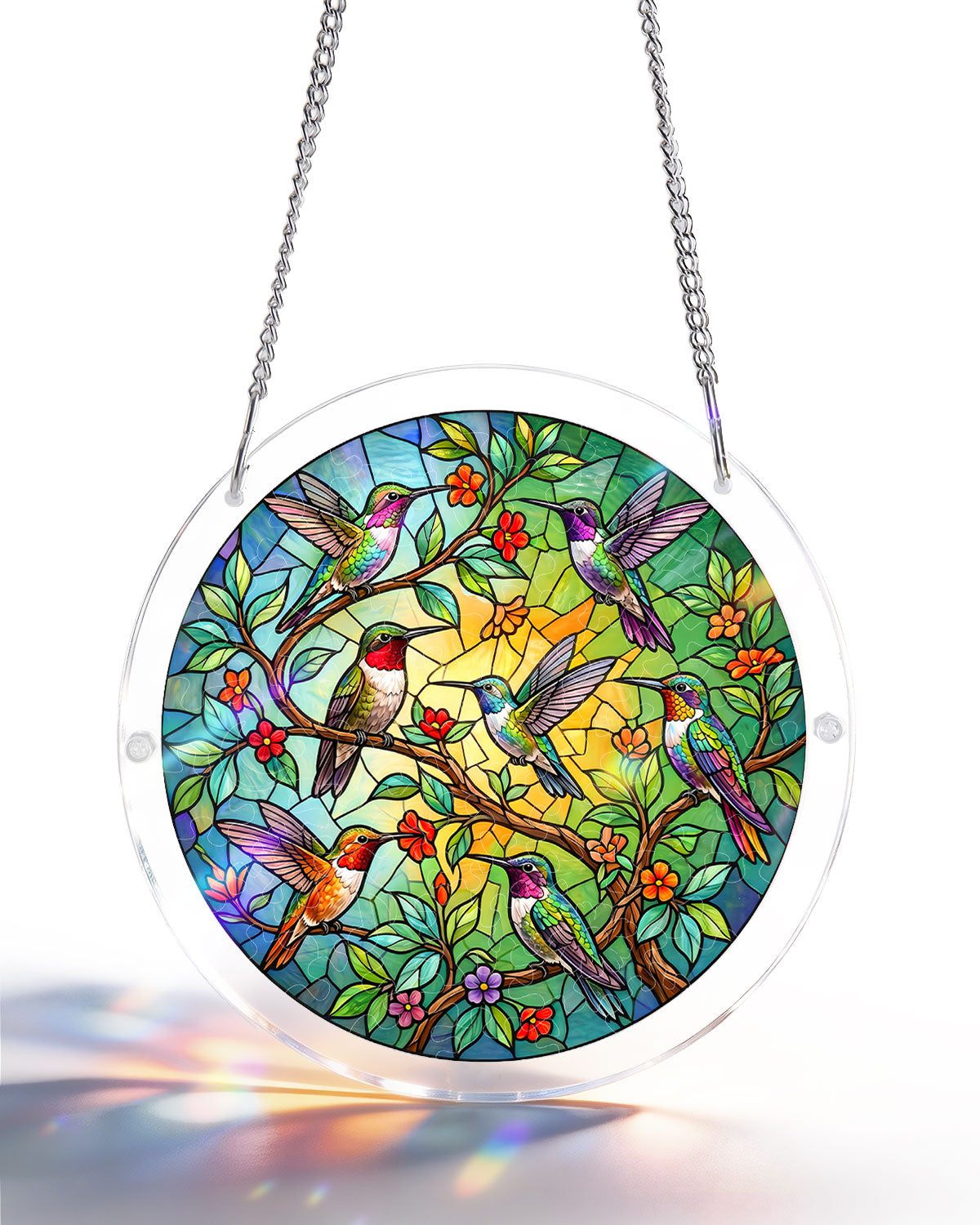 Acryl-Puzzle-Sonnenfänger – Smaragdwald-Prisma