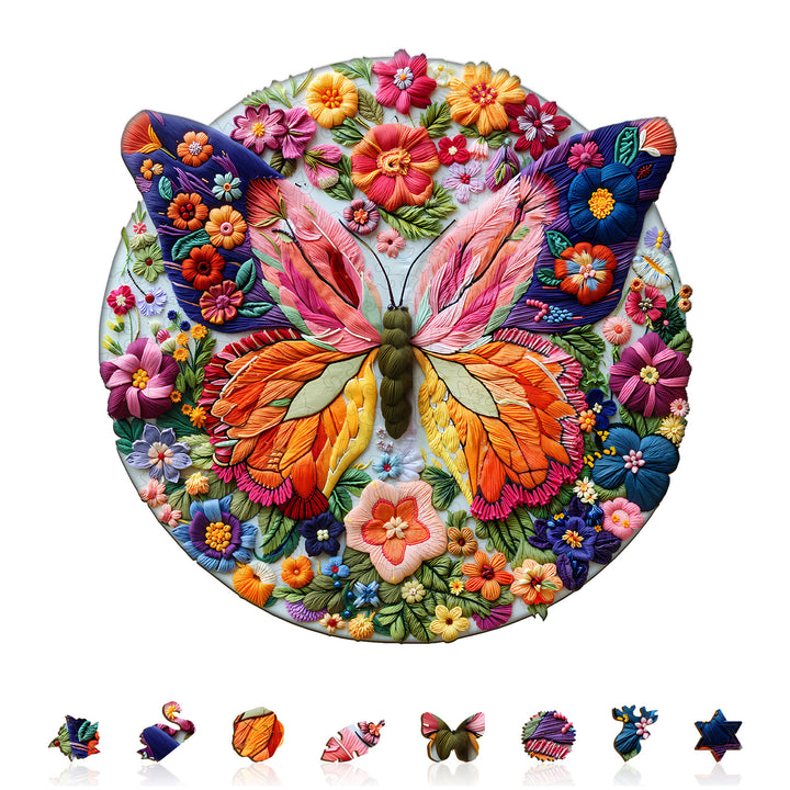 Woven Butterfly Wooden Jigsaw Puzzle