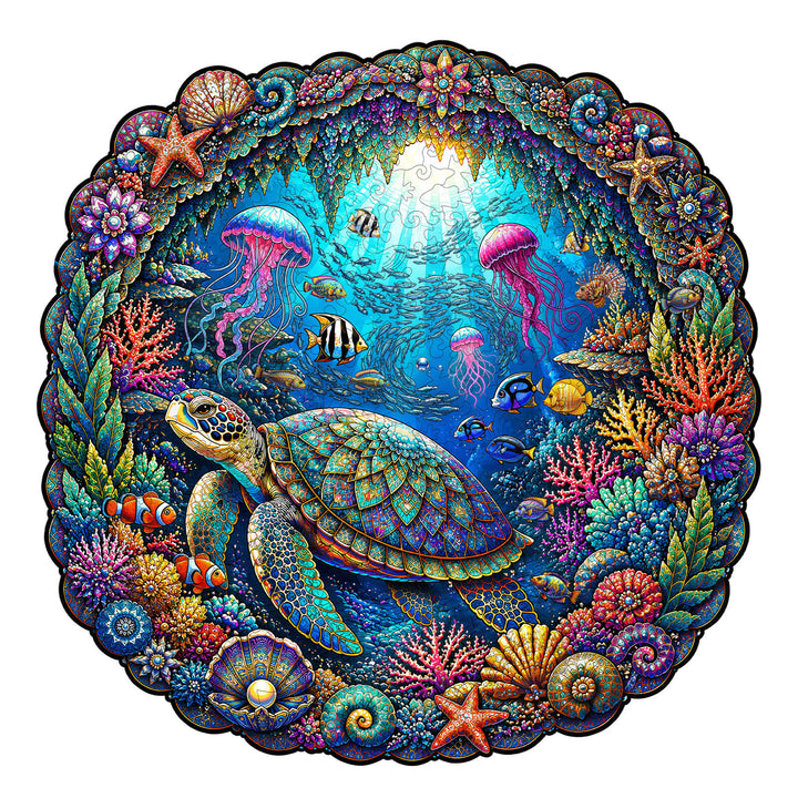 Sunlit Abyss Wooden Jigsaw Puzzle