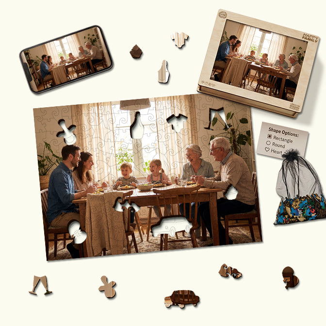 Rompecabezas de Madera Personalizado - Tema Familiar