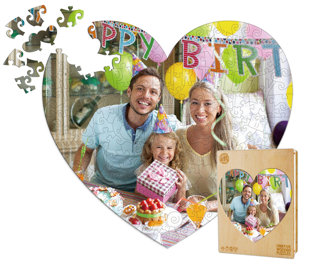Personalized Photo Wooden Puzzle - Birthday Theme
