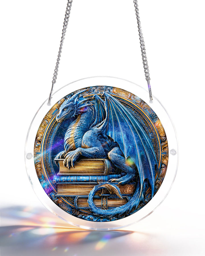 Puzzle en acrylique Attrape-soleil - Bibliothèque du Royaume des Dragons