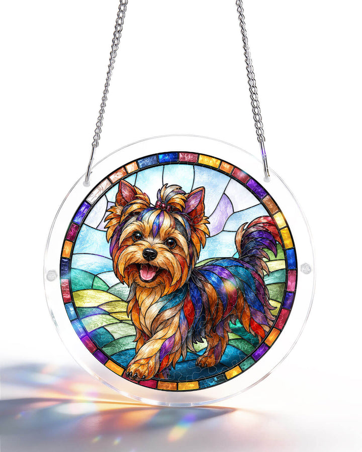 Acrylic Jigsaw Puzzle Suncatcher - Yorkshire Terrier